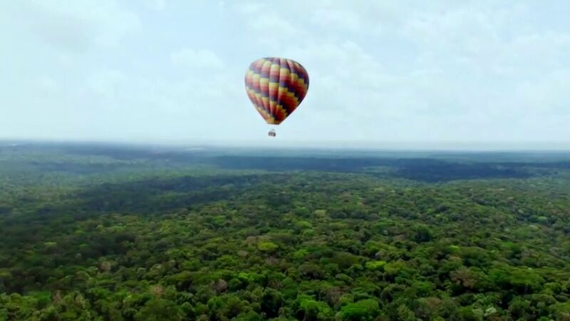 ¿Cómo se rodó la escena del paseo en globo de Don Benjumea y Maritxu?