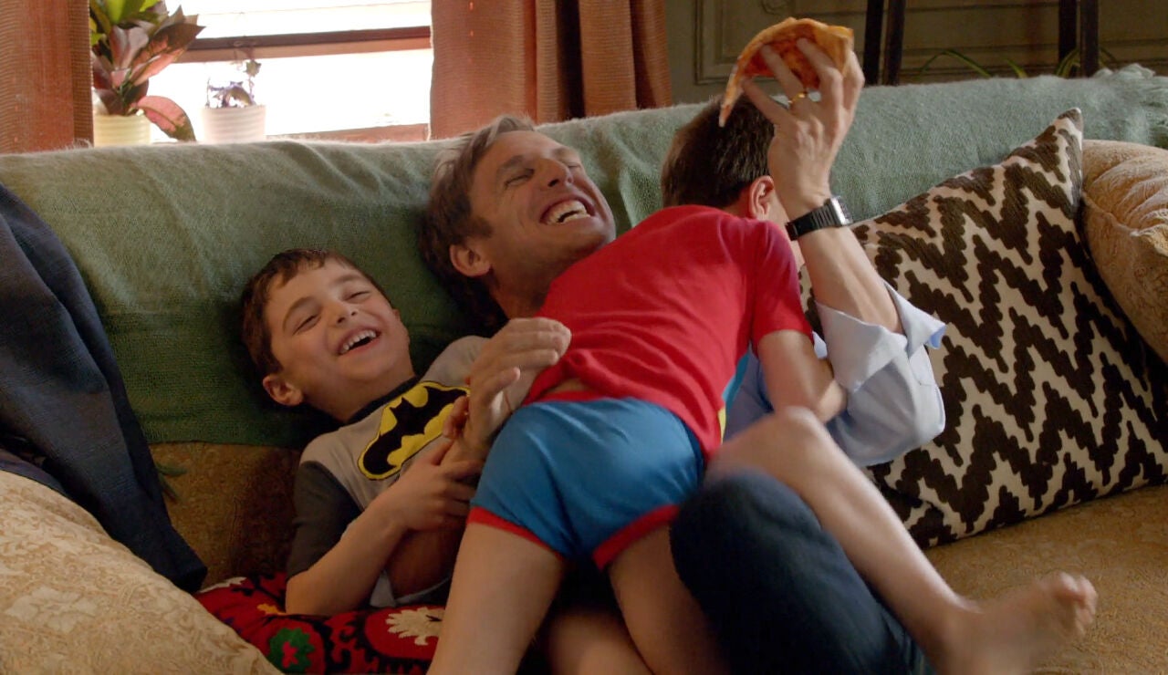 Jake disfruta con sus hijos