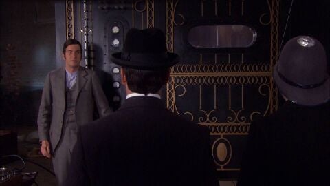 El detective William Murdoch investiga a un hombre que asegura poder viajar al futuro y evitar tragedias 